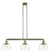 Innovations Lighting 213-AB-G713 - Bell - 3 Light - 41 inch - Antique Brass - Stem Hung - Adjustable Island Light