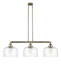 Innovations Lighting 213-AB-G713-L - Bell - 3 Light - 42 inch - Antique Brass - Stem Hung - Adjustable Island Light