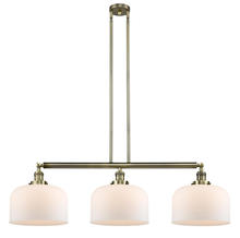 Innovations Lighting 213-AB-G71-L - Bell - 3 Light - 42 inch - Antique Brass - Stem Hung - Adjustable Island Light