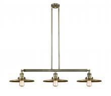 Innovations Lighting 213-AB-MFR-AB-12 - Appalachian - 3 Light - 45 inch - Antique Brass - Stem Hung - Adjustable Island Light
