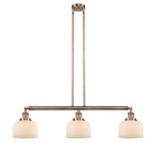 Innovations Lighting 213-AC-G71 - Bell - 3 Light - 41 inch - Antique Copper - Stem Hung - Adjustable Island Light