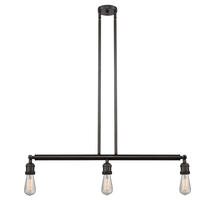 Innovations Lighting 213-OB - Bare Bulb - 3 Light - 38 inch - Oil Rubbed Bronze - Stem Hung - Adjustable Island Light