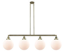 Innovations Lighting 214-AB-G201-10 - Beacon - 4 Light - 54 inch - Antique Brass - Stem Hung - Adjustable Island Light