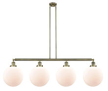 Innovations Lighting 214-AB-G201-12 - Beacon - 4 Light - 56 inch - Antique Brass - Stem Hung - Adjustable Island Light