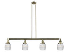 Innovations Lighting 214-AB-G302 - Colton - 4 Light - 50 inch - Antique Brass - Stem Hung - Adjustable Island Light
