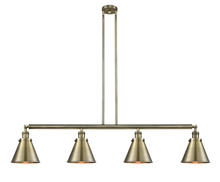 Innovations Lighting 214-AB-M13-AB - Appalachian - 4 Light - 52 inch - Antique Brass - Stem Hung - Adjustable Island Light