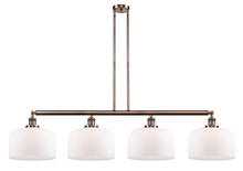 Innovations Lighting 214-AC-G71-L - Bell - 4 Light - 54 inch - Antique Copper - Stem Hung - Island Light