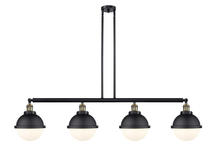 Innovations Lighting 214-BAB-HFS-81-BK - Hampden - 4 Light - 54 inch - Black Antique Brass - Stem Hung - Adjustable Island Light