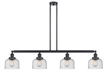 Innovations Lighting 214-BK-G74 - Bell - 4 Light - 53 inch - Matte Black - Stem Hung - Island Light