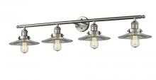Innovations Lighting 215-SN-M6BK - 4 Light Vanity - SN - w/ Black Metal Shades