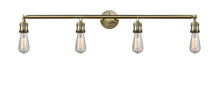 Innovations Lighting 215NH-AB-S - Bare Bulb 4 Light Bath Vanity Light