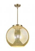 Innovations Lighting 221-3S-AB-G128-16 - Athens - 3 Light - 16 inch - Antique Brass - Stem hung - Pendant