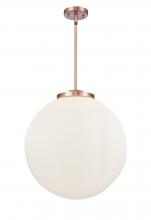 Innovations Lighting 221-3S-AC-G201-18-LED - Beacon - 3 Light - 18 inch - Antique Copper - Stem hung - Pendant