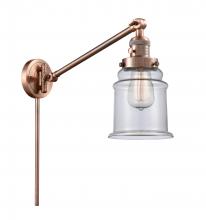 Innovations Lighting 237-AC-G182 - Canton - 1 Light - 8 inch - Antique Copper -Adjustable Swing Arm