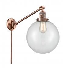 Innovations Lighting 237-AC-G202-10 - Beacon - 1 Light - 10 inch - Antique Copper -Adjustable Swing Arm