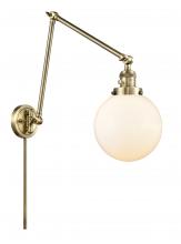 Innovations Lighting 238-AB-G201-8 - Beacon - 1 Light - 8 inch - Antique Brass -Adjustable Swing Arm