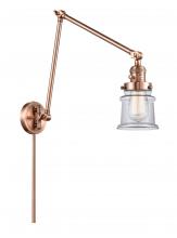 Innovations Lighting 238-AC-G182S - Canton - 1 Light - 8 inch - Antique Copper -Adjustable Swing Arm