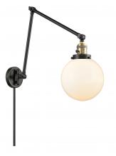 Innovations Lighting 238-BAB-G201-8 - Beacon - 1 Light - 8 inch - Black Antique Brass -Adjustable Swing Arm