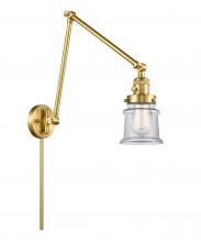 Innovations Lighting 238-SG-G182S - Canton - 1 Light - 8 inch - Satin Gold -Adjustable Swing Arm