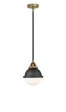 Innovations Lighting 288-1S-BAB-HFS-61-BK - Hampden - 1 Light - 7 inch - Black Antique Brass - Stem hung - Mini Pendant
