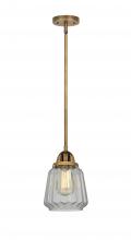 Innovations Lighting 288-1S-BB-G142 - Chatham - 1 Light - 7 inch - Brushed Brass - Stem hung - Mini Pendant