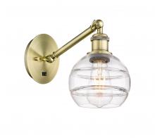 Innovations Lighting 317-1W-AB-G556-6CL - Rochester - 1 Light - 6 inch - Antique Brass - Adjustable Sconce
