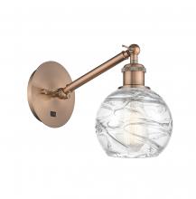 Innovations Lighting 317-1W-AC-G1213-6 - Athens Deco Swirl - 1 Light - 6 inch - Antique Copper - Adjustable Sconce