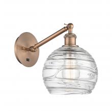 Innovations Lighting 317-1W-AC-G1213-8 - Athens Deco Swirl - 1 Light - 8 inch - Antique Copper - Adjustable Sconce