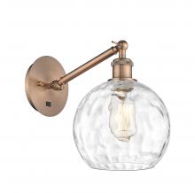 Innovations Lighting 317-1W-AC-G1215-8 - Athens Water Glass - 1 Light - 8 inch - Antique Copper - Adjustable Sconce