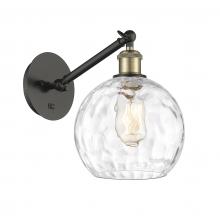 Innovations Lighting 317-1W-BAB-G1215-8 - Athens Water Glass - 1 Light - 8 inch - Black Antique Brass - Adjustable Sconce