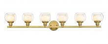 Innovations Lighting 330-6W-SG-CLW - Cairo - 6 Light - 45 inch - Satin Gold - Bath Vanity Light