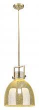 Innovations Lighting 411-1SM-BB-G412-12ME - Newton Bell - 1 Light - 12 inch - Brushed Brass - Mini Pendant