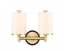 Innovations Lighting 418-2W-BSB-W - Marlowe - 2 Light - 14 inch - Black Satin Brass - Bath Vanity Light