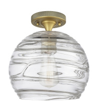 Innovations Lighting 434-1F-BB-G1213-8CL - Crown Point - 1 Light - 8 inch - Brushed Brass - Flush Mount