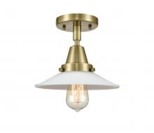 Innovations Lighting 447-1C-AB-G1 - Halophane - 1 Light - 9 inch - Antique Brass - Semi-Flush Mount