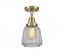 Innovations Lighting 447-1C-AB-G142 - Chatham - 1 Light - 7 inch - Antique Brass - Semi-Flush Mount