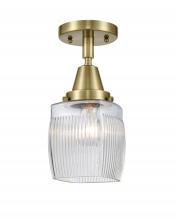 Innovations Lighting 447-1C-AB-G302 - Colton - 1 Light - 6 inch - Antique Brass - Semi-Flush Mount