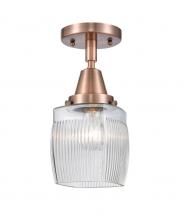 Innovations Lighting 447-1C-AC-G302 - Colton - 1 Light - 6 inch - Antique Copper - Semi-Flush Mount