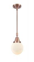 Innovations Lighting 447-1S-AC-G201-6 - Beacon - 1 Light - 6 inch - Antique Copper - Mini Pendant