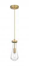 Innovations Lighting 451-1P-BB-G451-4CL - Owego - 1 Light - 5 inch - Brushed Brass - Pendant