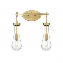 Innovations Lighting 451-2W-BB-G451-4CL - Owego - 2 Light - 17 inch - Brushed Brass - Bath Vanity Light