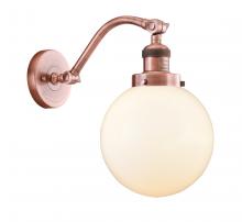 Innovations Lighting 515-1W-AC-G201-8 - Beacon - 1 Light - 8 inch - Antique Copper - Adjustable Sconce
