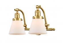 Innovations Lighting 515-2W-SG-G61 - Cone - 2 Light - 18 inch - Satin Gold - Adjustable Bath Vanity Light