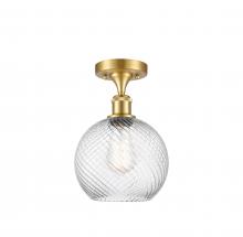 Innovations Lighting 516-1C-SG-G1214-8 - Twisted Swirl 1 Light Semi-Flush Mount part of the Ballston Collection