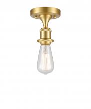 Innovations Lighting 516-1C-SG-LED - Bare Bulb - 1 Light - 5 inch - Satin Gold - Semi-Flush Mount