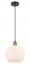 Innovations Lighting 516-1P-BAB-G121-10 - Athens - 1 Light - 10 inch - Black Antique Brass - Cord hung - Mini Pendant