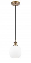 Innovations Lighting 516-1P-BB-G101 - Belfast - 1 Light - 6 inch - Brushed Brass - Cord hung - Mini Pendant