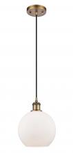 Innovations Lighting 516-1P-BB-G121 - Athens - 1 Light - 8 inch - Brushed Brass - Cord hung - Mini Pendant
