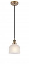 Innovations Lighting 516-1P-BB-G411 - Dayton - 1 Light - 6 inch - Brushed Brass - Cord hung - Mini Pendant
