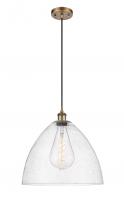 Innovations Lighting 516-1P-BB-GBD-164 - Bristol - 1 Light - 16 inch - Brushed Brass - Cord hung - Pendant